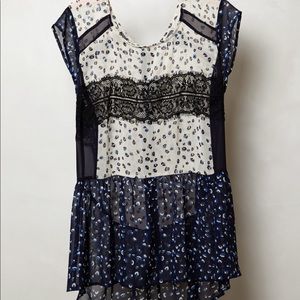 Printed Peplum Top - Anthropologie